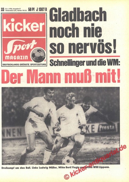 Kicker Sportmagazin Nr. 33, 24.4.1970 bis 30.4.1970