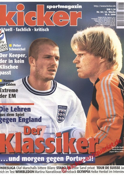 Kicker Sportmagazin Nr. 50, 19.6.2000 bis 25.6.2000