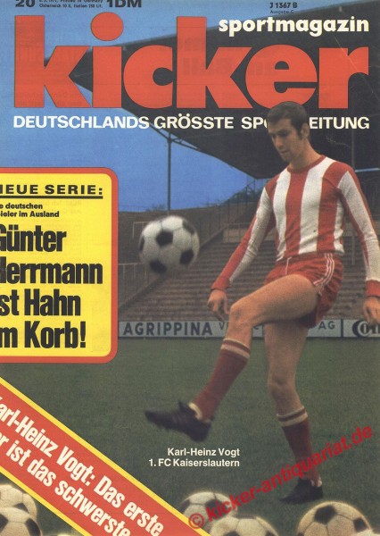 Kicker Sportmagazin Nr. 20, 8.3.1971 bis 14.3.1971