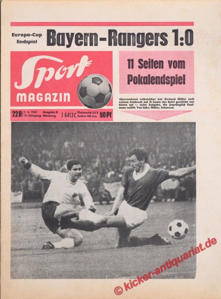 Sportmagazin Nr. 22B, 1.6.1967 bis 7.6.1967
