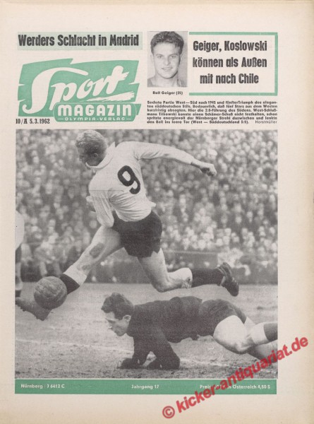 Sportmagazin Nr. 10A, 5.3.1962 bis 11.3.1962