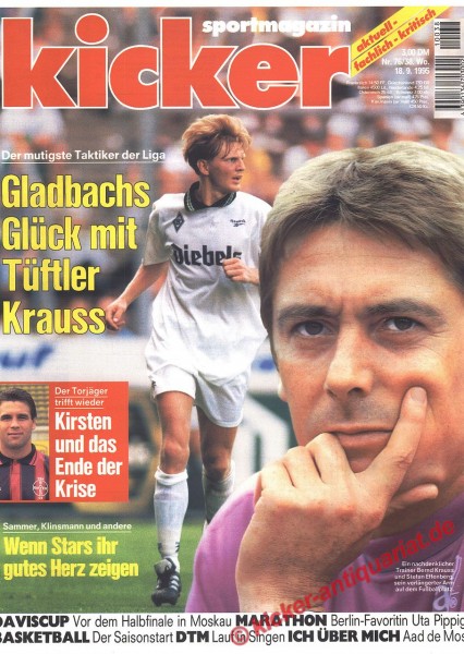Kicker Sportmagazin Nr. 76, 18.9.1995 bis 24.9.1995