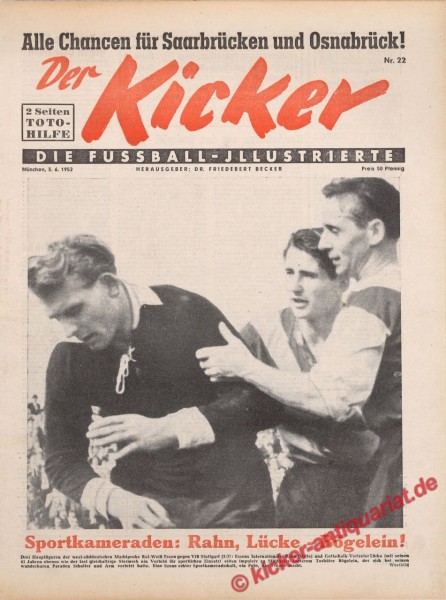 Kicker Nr. 22W, 3.6.1952 bis 9.6.1952