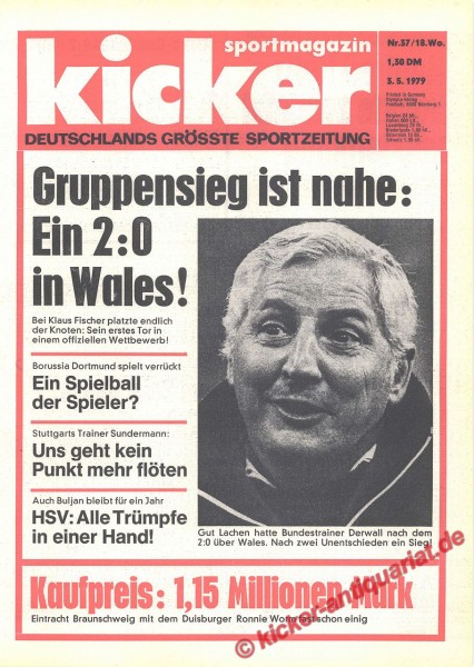 Kicker Sportmagazin Nr. 37, 3.5.1979 bis 9.5.1979