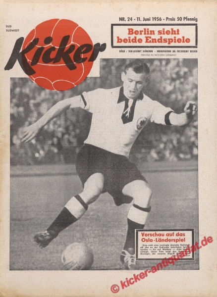 Kicker Nr. 24, 11.6.1956 bis 17.6.1956