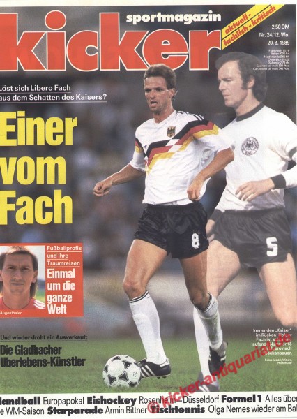 Kicker Sportmagazin Nr. 24, 20.3.1989 bis 26.3.1989