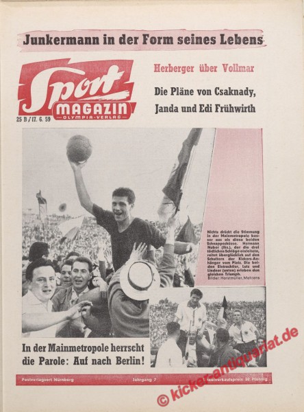 Sportmagazin Nr. 25B, 18.6.1959 bis 24.6.1959