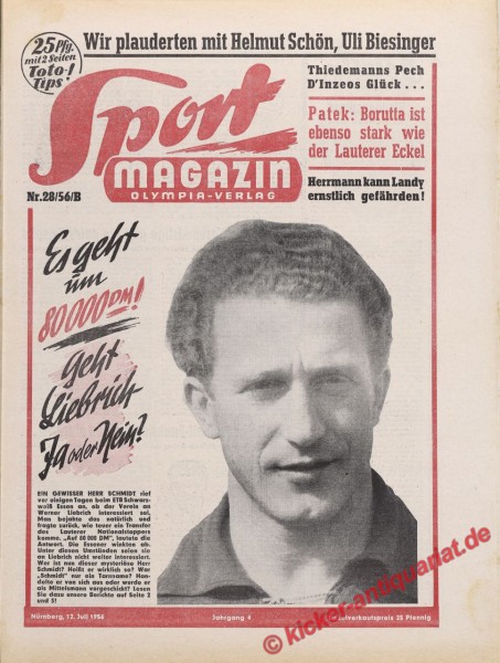 Sportmagazin Nr. 28B, 12.7.1956 bis 18.7.1956