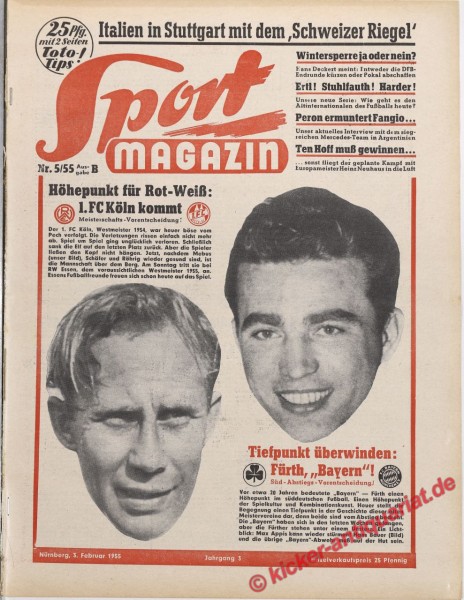Sportmagazin Nr. 5B, 3.2.1955 bis 9.2.1955