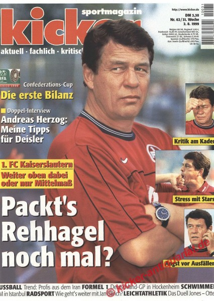 Kicker Sportmagazin Nr. 62, 2.8.1999 bis 8.8.1999