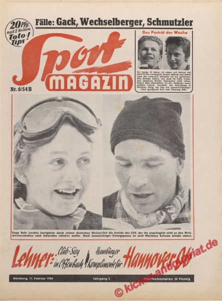 Sportmagazin Nr. 6B, 11.2.1954 bis 17.2.1954