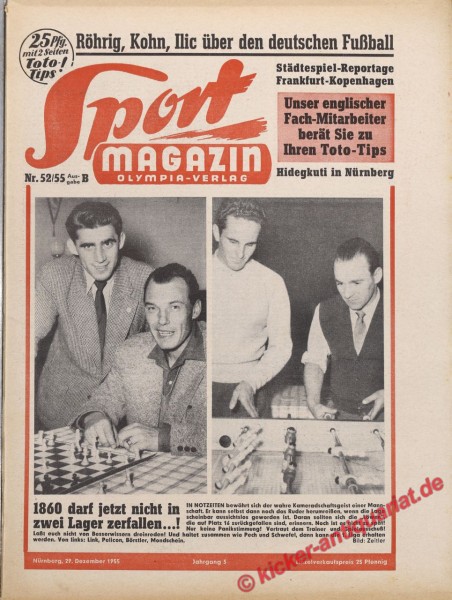 Sportmagazin Nr. 52B, 29.12.1955 bis 4.1.1956