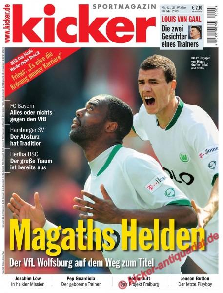 Kicker Sportmagazin Nr. 42, 18.5.2009 bis 24.5.2009