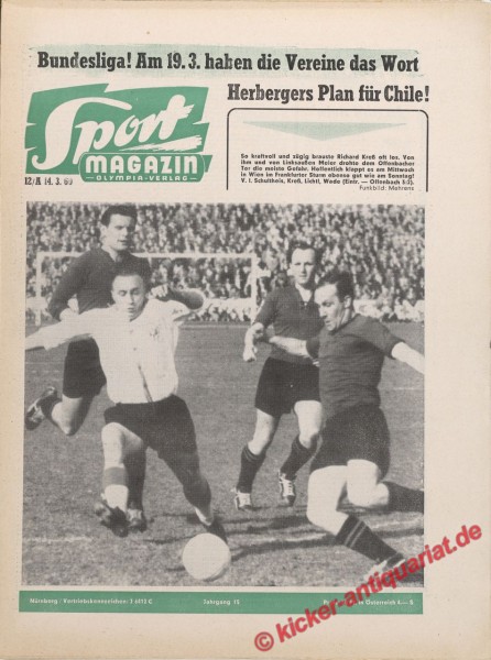 Sportmagazin Nr. 12A, 21.3.1960 bis 27.3.1960