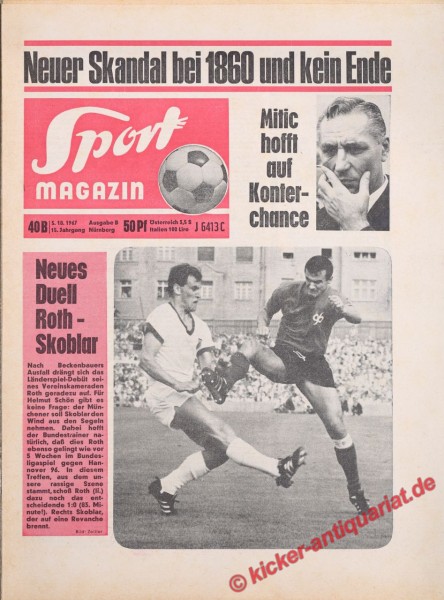 Sportmagazin Nr. 40B, 5.10.1967 bis 11.10.1967