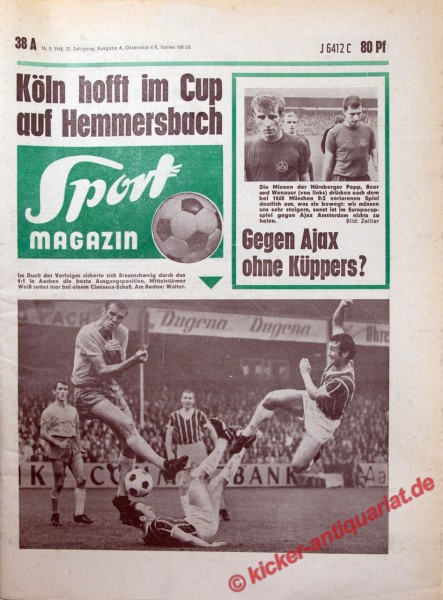 Sportmagazin Nr. 38A, 16.9.1968 bis 22.9.1968
