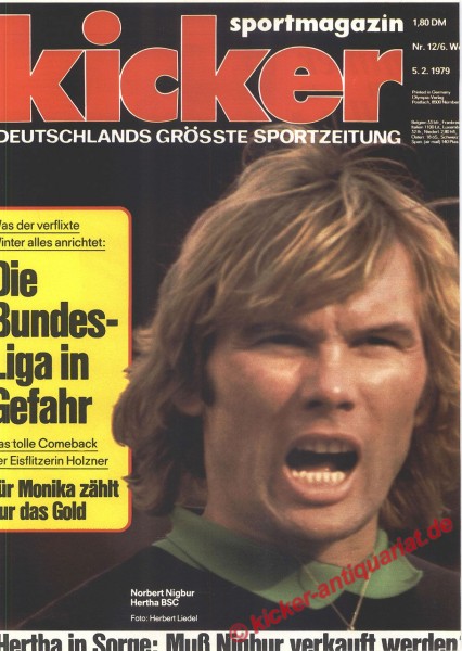 Kicker Sportmagazin Nr. 12, 5.2.1979 bis 11.2.1979