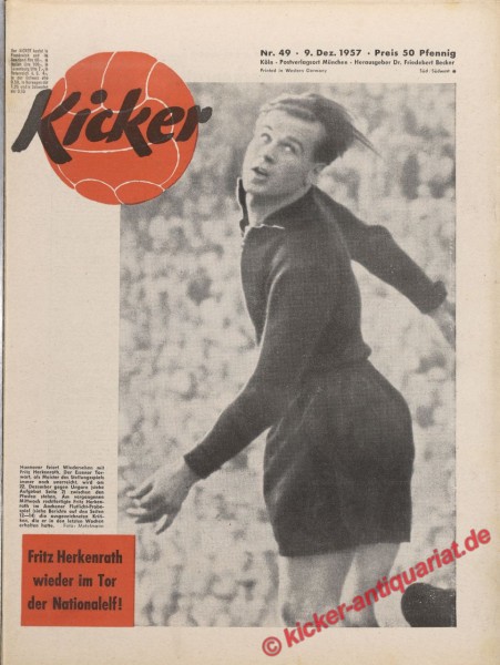 Kicker Nr. 49, 9.12.1957 bis 15.12.1957