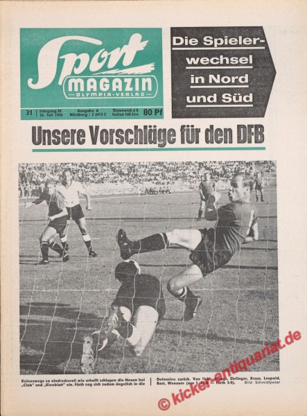 Sportmagazin Nr. 31A, 26.7.1965 bis 1.8.1965
