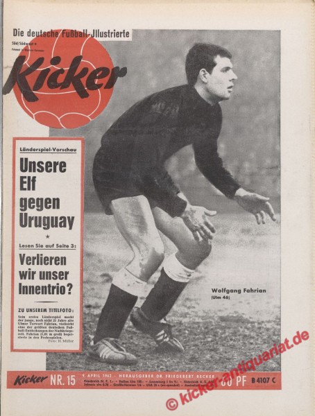 Kicker Nr. 15, 9.4.1962 bis 15.4.1962