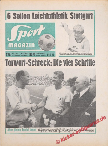 Sportmagazin Nr. 32A, 7.8.1967 bis 13.8.1967