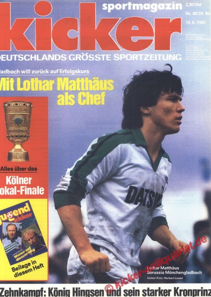 Kicker Sportmagazin Nr. 48, 13.6.1983 bis 19.6.1983