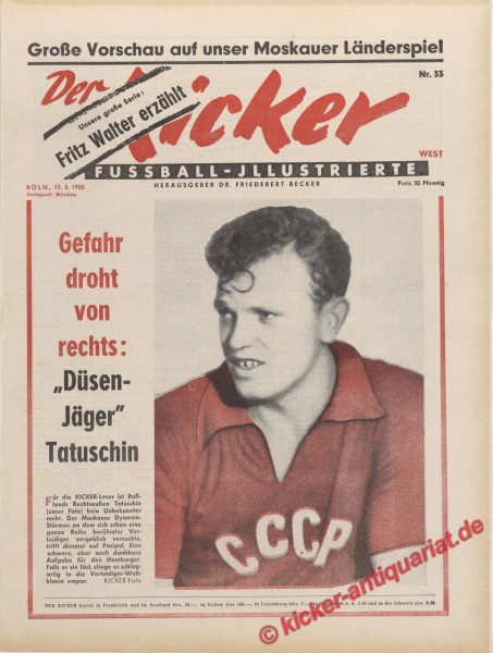 Kicker Nr. 33, 15.8.1955 bis 21.8.1955