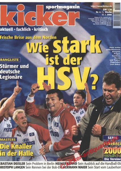 Kicker Sportmagazin Nr. 6, 17.1.2000 bis 23.1.2000