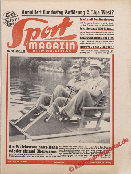 Sportmagazin Nr. 30B, 28.7.1955 bis 3.8.1955
