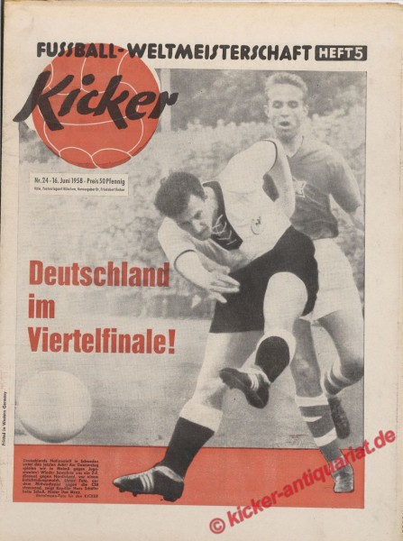 Kicker Nr. 24, 16.6.1958 bis 22.6.1958