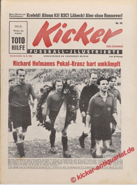 Kicker Nr. 33, 16.8.1954 bis 22.8.1954