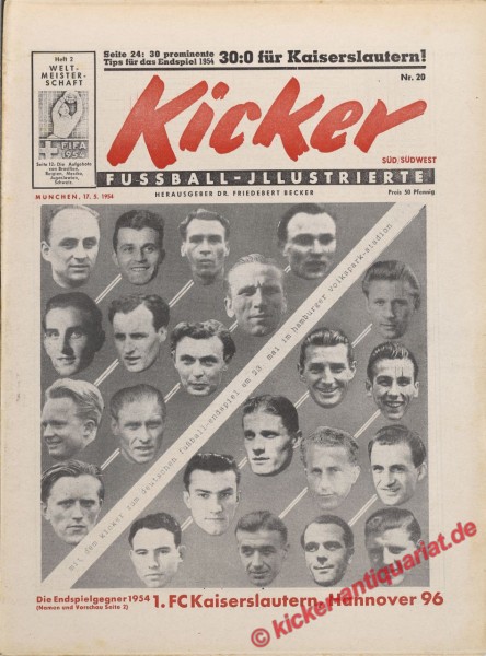 Kicker Nr. 20, 17.5.1954 bis 23.5.1954