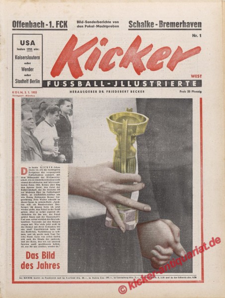 Kicker Nr. 1, 3.1.1955 bis 9.1.1955