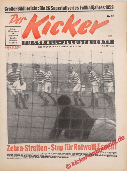 Kicker Nr. 52W, 28.12.1953 bis 3.1.1954