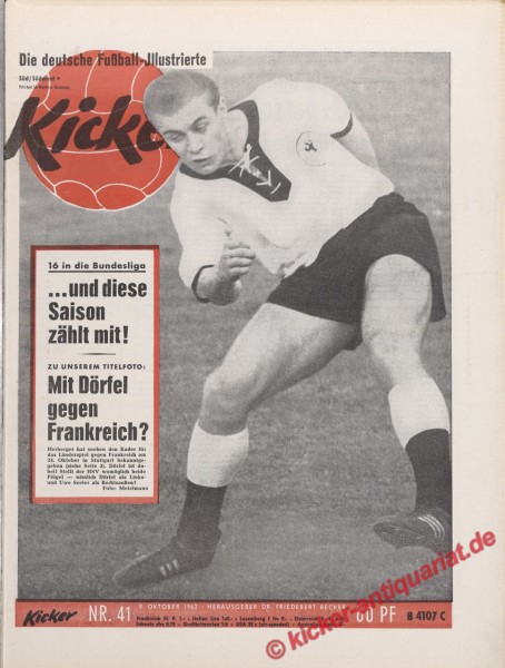 Kicker Nr. 41, 8.10.1962 bis 14.10.1962