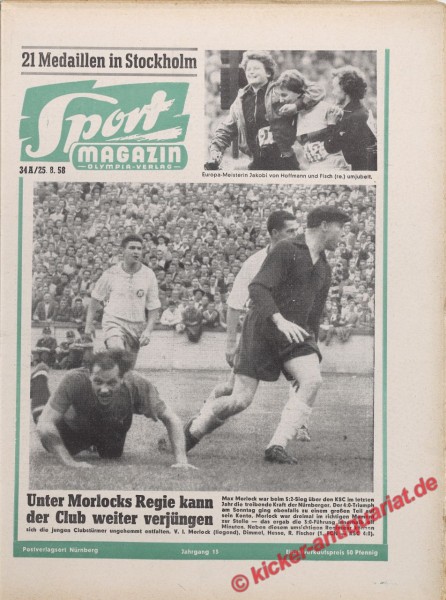Sportmagazin Nr. 34A, 25.8.1958 bis 31.8.1958