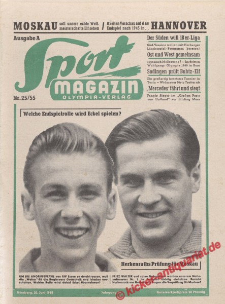 Sportmagazin Nr. 25A, 20.6.1955 bis 26.6.1955