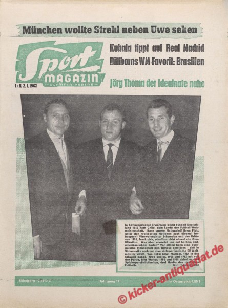 Sportmagazin Nr. 1A, 2.1.1962 bis 8.1.1962