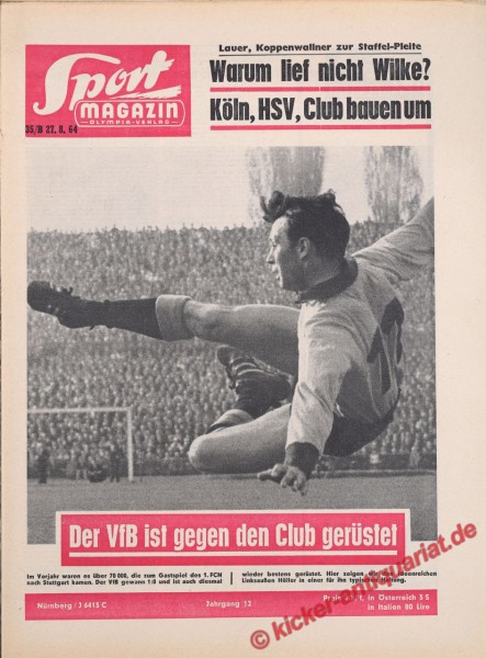Sportmagazin Nr. 35B, 27.8.1964 bis 2.9.1964