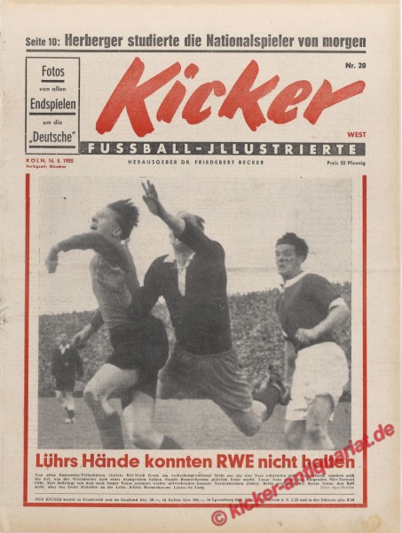 Kicker Nr. 20, 16.5.1955 bis 22.5.1955