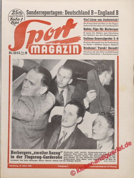 Sportmagazin Nr. 12B, 24.3.1955 bis 30.3.1955