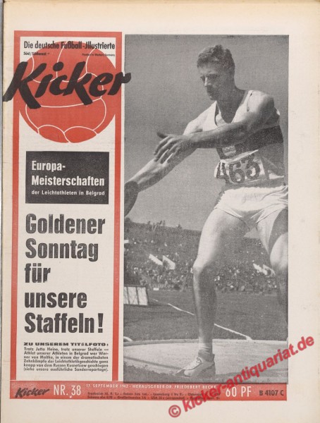 Kicker Nr. 38, 17.9.1962 bis 23.9.1962