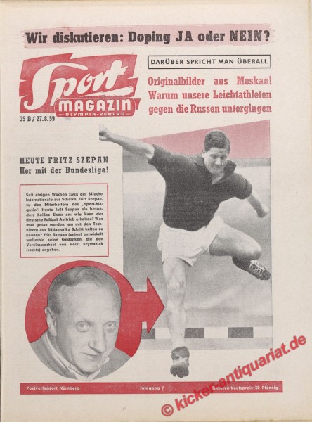 Sportmagazin Nr. 35B, 27.8.1959 bis 2.9.1959