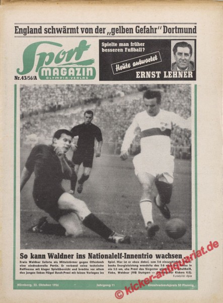 Sportmagazin Nr. 43A, 22.10.1956 bis 28.10.1956
