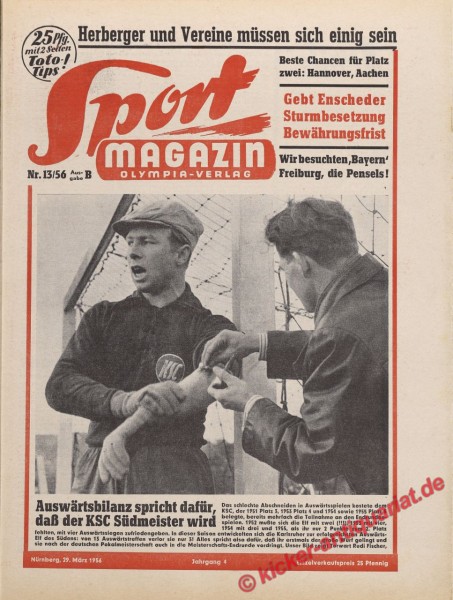 Sportmagazin Nr. 13B, 29.3.1956 bis 4.4.1956