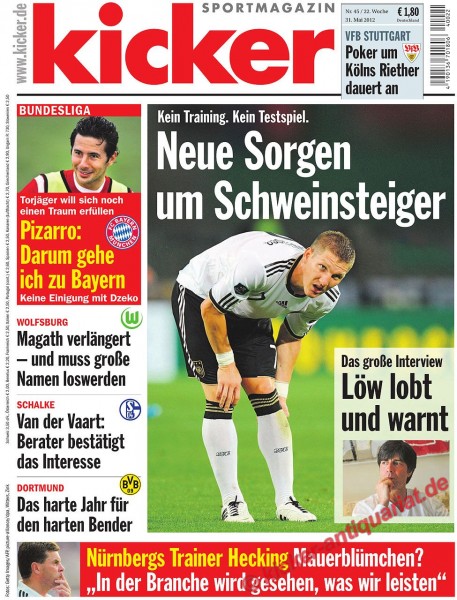 Kicker Sportmagazin Nr. 45, 31.5.2012 bis 6.6.2012