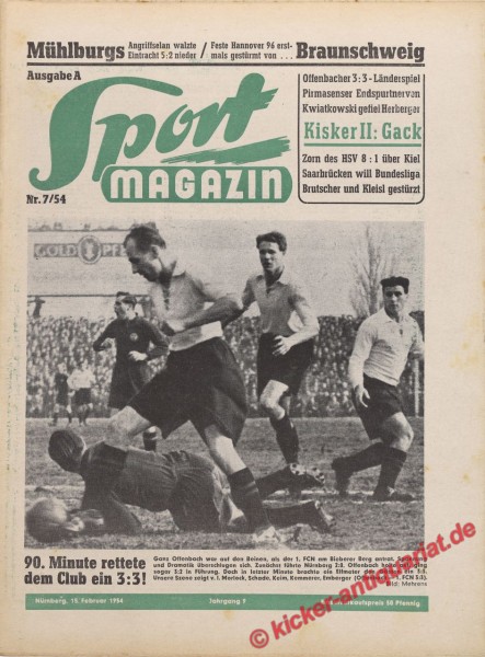 Sportmagazin Nr. 7A, 15.2.1954 bis 21.2.1954