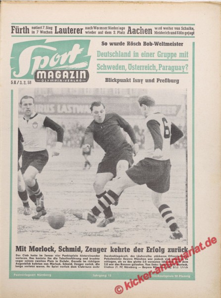 Sportmagazin Nr. 5A, 3.2.1958 bis 9.2.1958