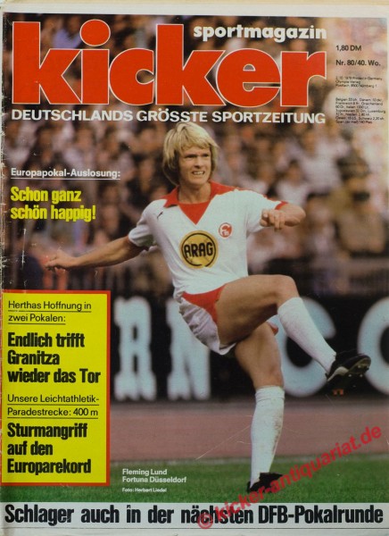 Kicker Sportmagazin Nr. 80, 2.10.1978 bis 8.10.1978