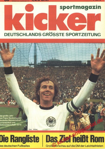 Kicker Sportmagazin Nr. 60, 22.7.1974 bis 28.7.1974